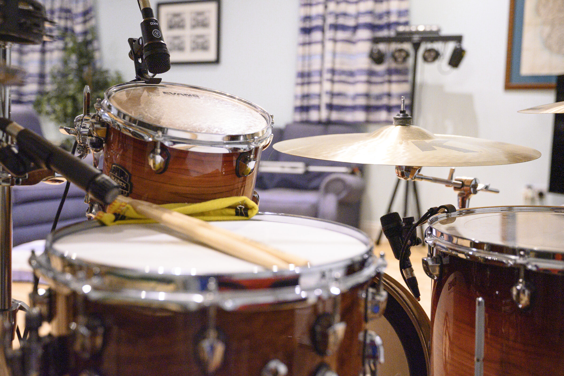 Mapex toms in the home studio