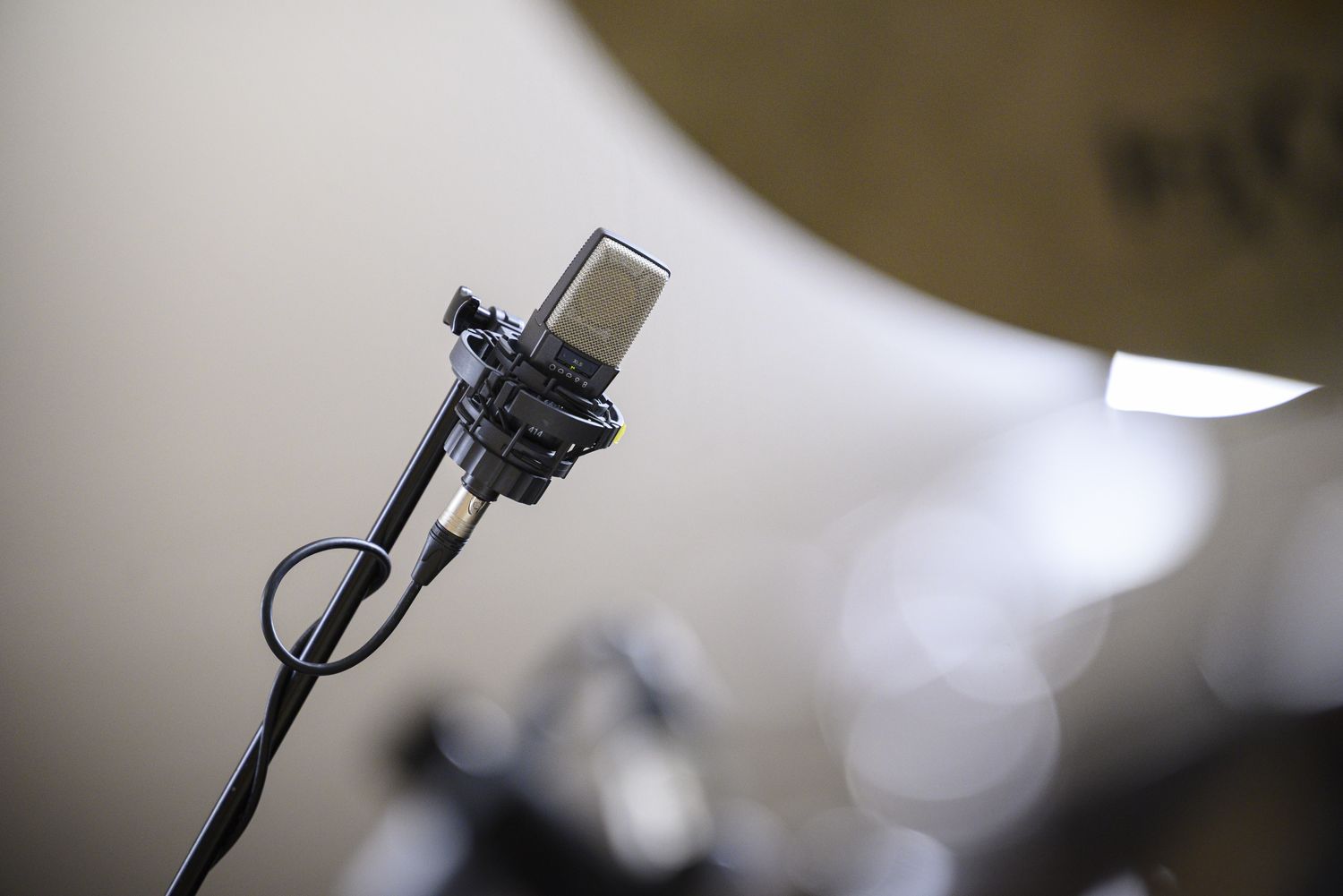Microphone and cymbal detail