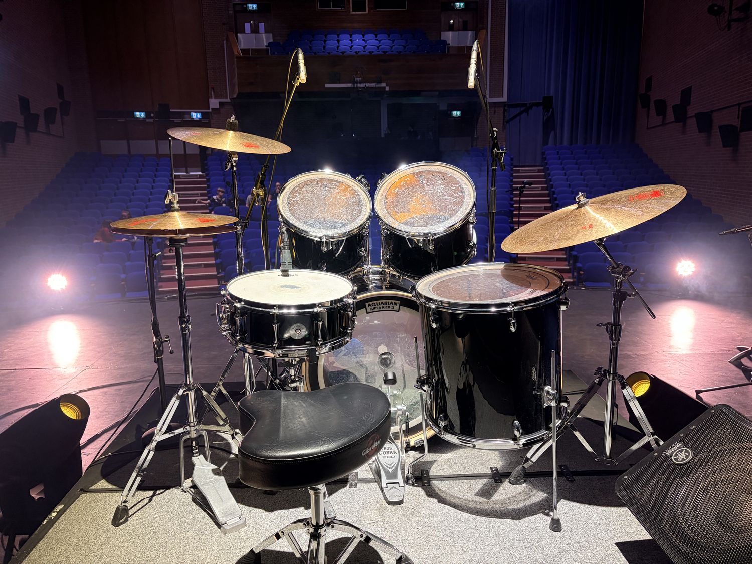 Live on a concert stage
